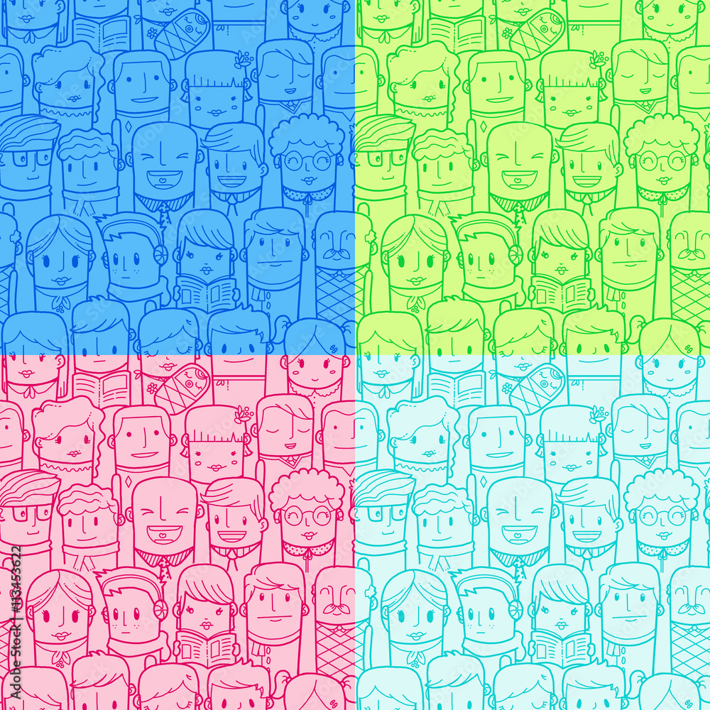 Seamless people pattern