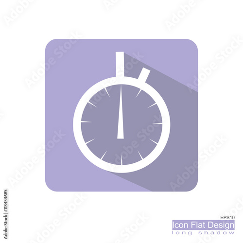 stop watch flat icon vector