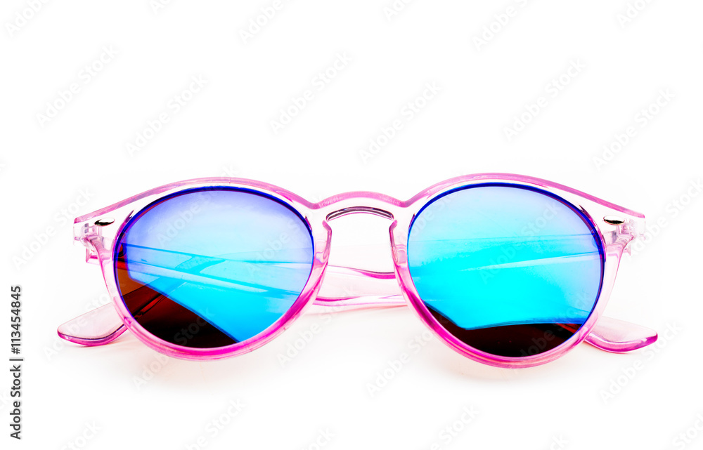 Fototapeta premium Pink unglasses isolated on white