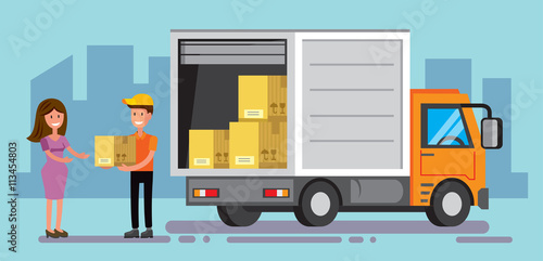 vector delivery truck