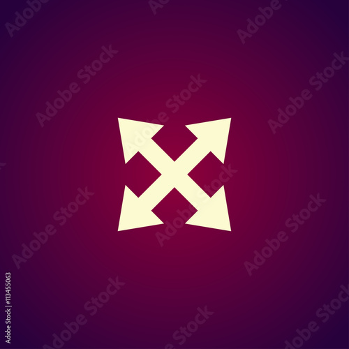 Fullscreen sign icon. Arrows symbol.