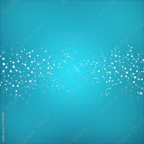 Structure molecule of DNA and neurons. Abstract background. Medicine, science, technology. Vector illustration for your design