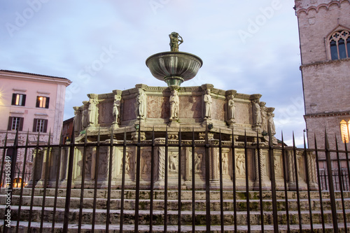 View of Fontana Maggiore, Perugia, Umbria, Italy photo