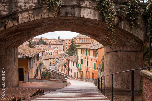 Medieval aqueduct in Perugia photo