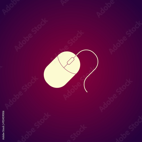 Computer mouse icon, vector illustration.
