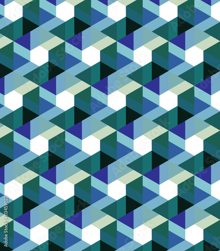 Vector pattern. Modern stylish texture. Repeating geometric tiles with hexagonal elements