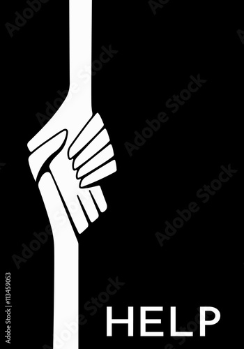 Hands for helping. Solidarity concept illustration