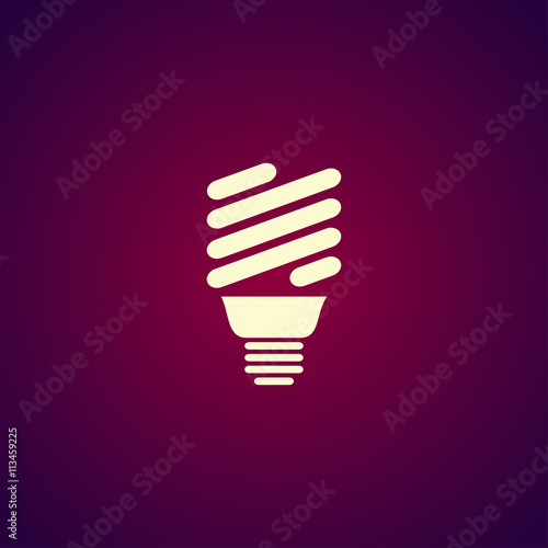 Vector energy saving fluorescent light bulb icon