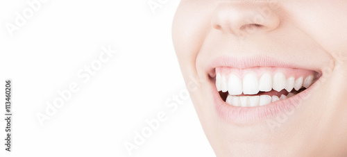 Sorriso di donna felice denti bianchi photo