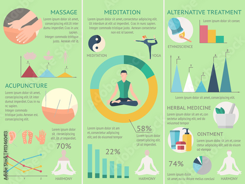 Acupuncture Infographics Set