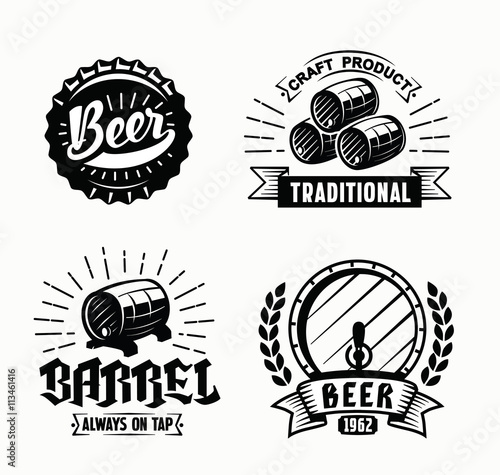 vector beer badges