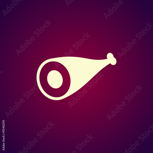 Meat icon. Flat design style.