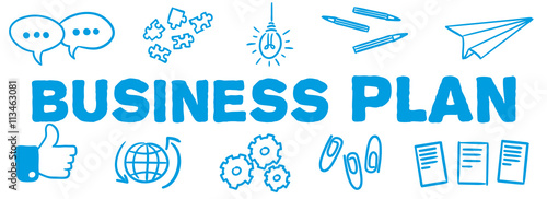 Stick Figure Series Banner Blue / Business Plan