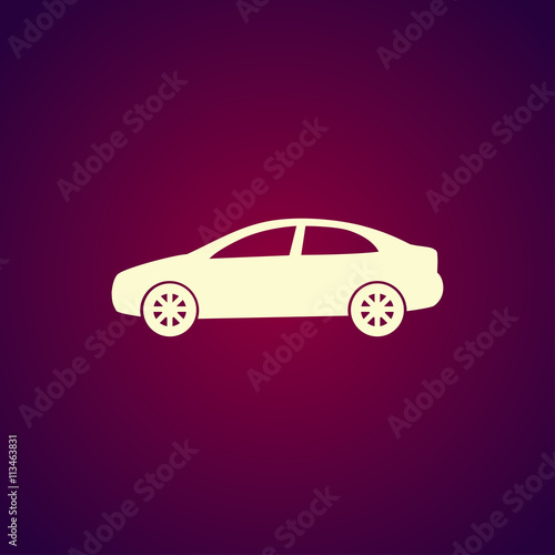 Car icon. Flat design style
