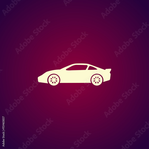 Car icon. Flat design style