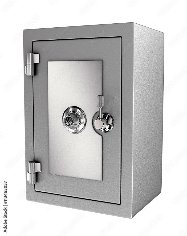 Safe with password security. Isolated on white Safe with password security. Isolated on white