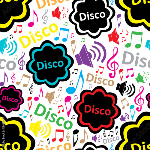 Seamless color disco music