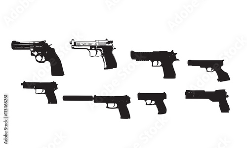 Hand gun vectors