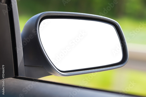 Isolated car mirror