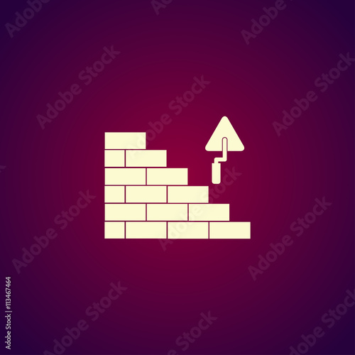 bricks icon. Flat