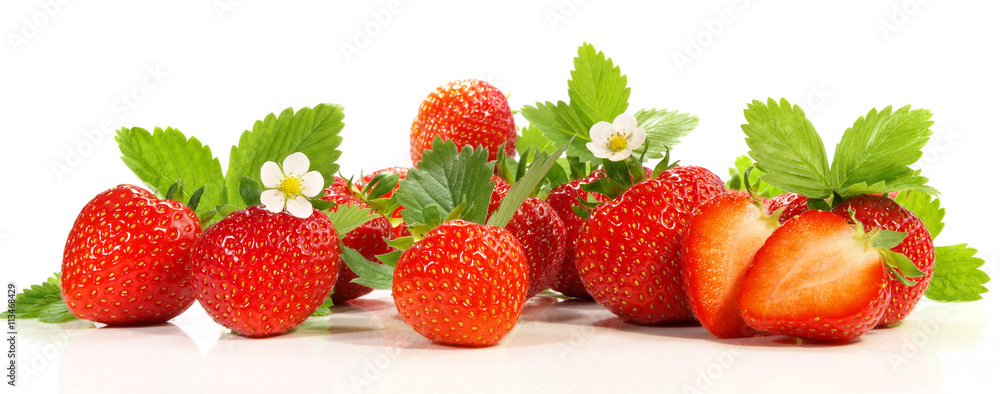 Erdbeeren - Panorama - obrazy, fototapety, plakaty 
