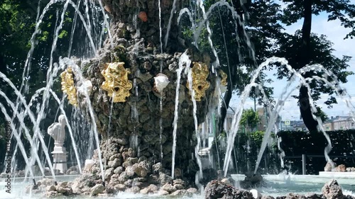 SAINT PETERSBURG, RUSSIA - JUNE, 2016: Playing fountain of the Summer Garden (Letniy sad)
 photo