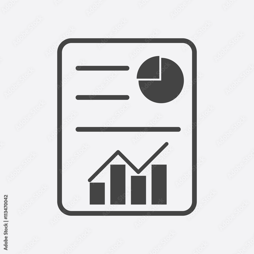Business report. Flat vector illustration Business report. Flat vector illustration