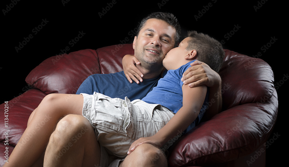 Obraz premium Child Kisses Father