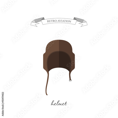 Air retro helmet in a flat style