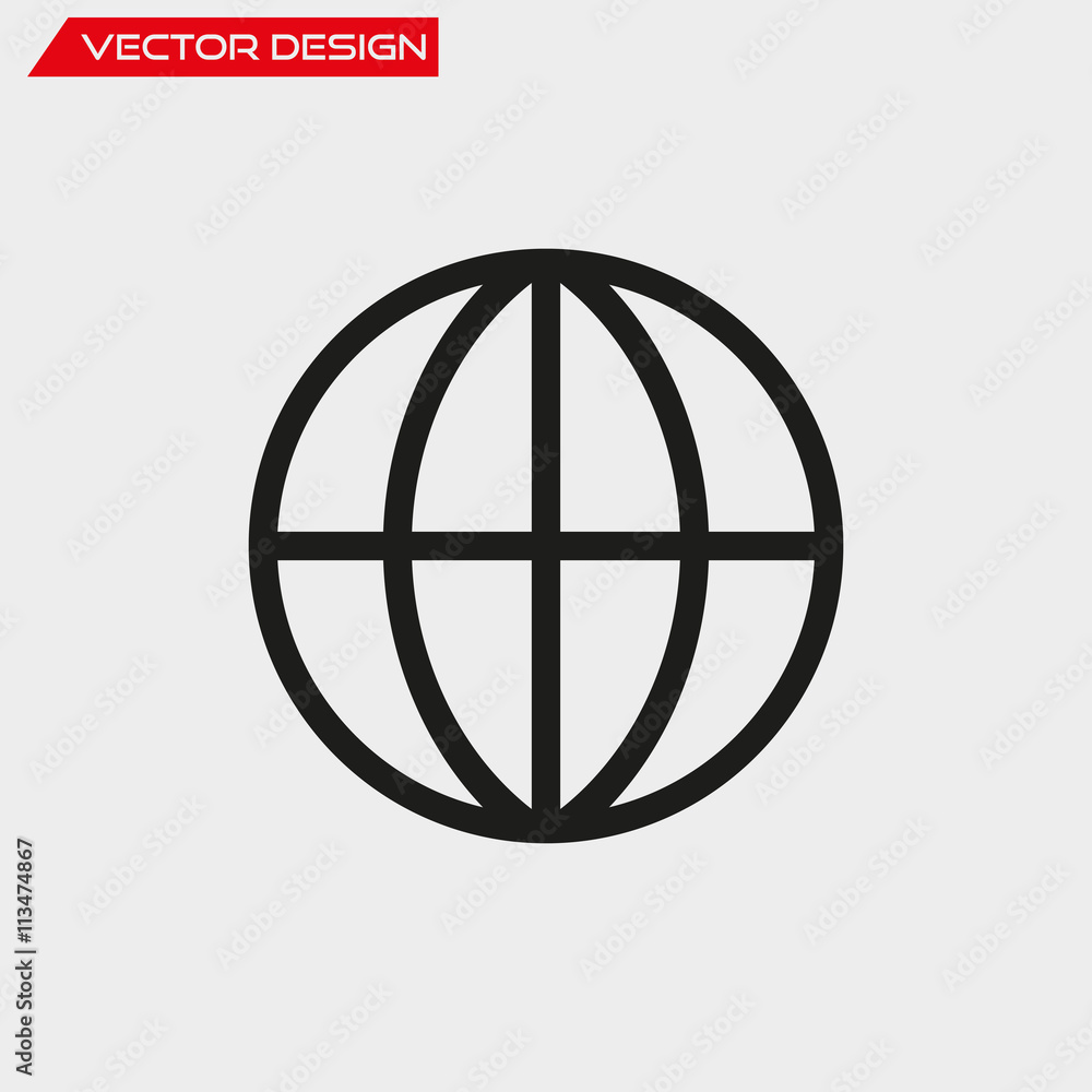Vector globe icon