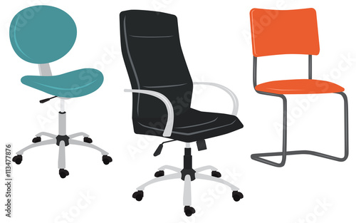 Set of office chairs