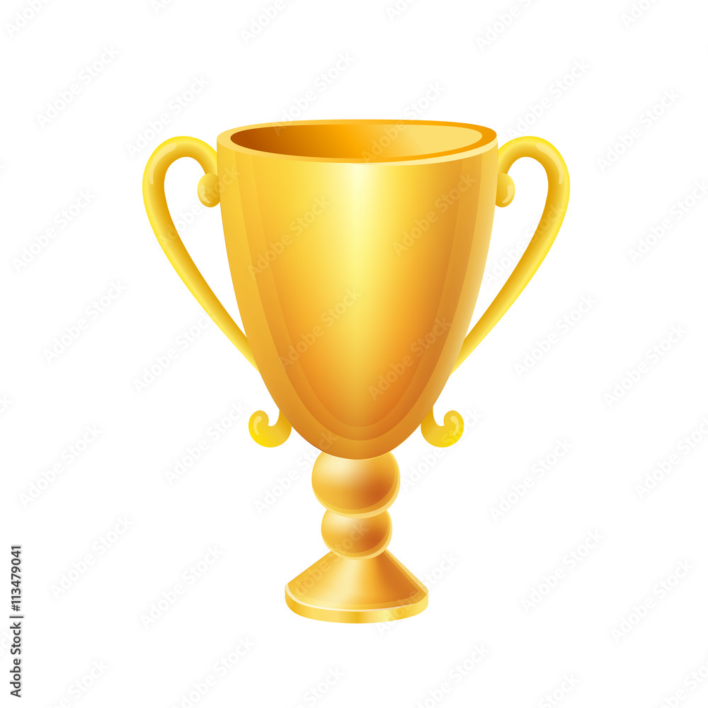 Golden trophy cup isolated on white. Golden trophy cup isolated on white.