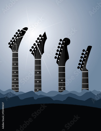 Guitar Music Concert Poster Layout Template