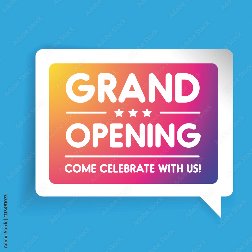 Grand Opening invitation label lettering Grand Opening invitation label lettering