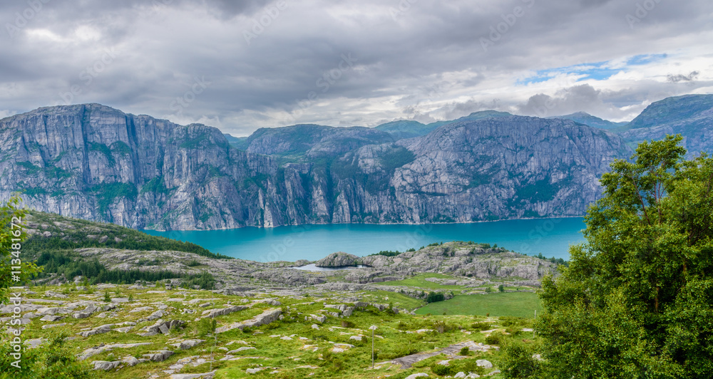 View to Lysefjord in Norway - spectacular lanscapes