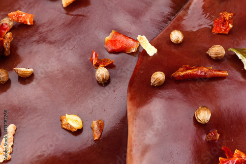 Raw turkey liver