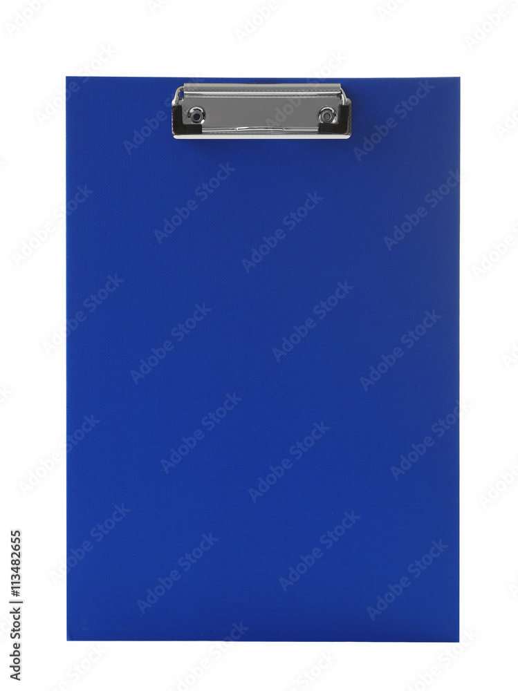 Blank blue clipboard on white background Blank blue clipboard on white background