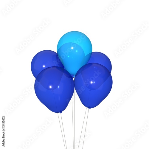 Balloons isolated on white ...