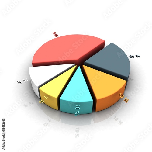 Pie chart template. Colorfu...