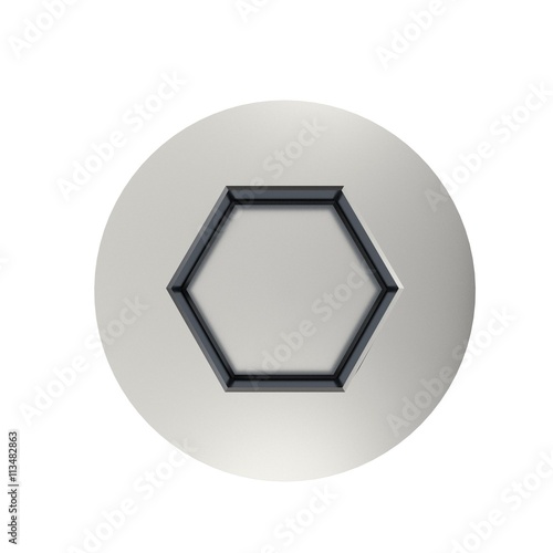 Metallic screw isolated on ...