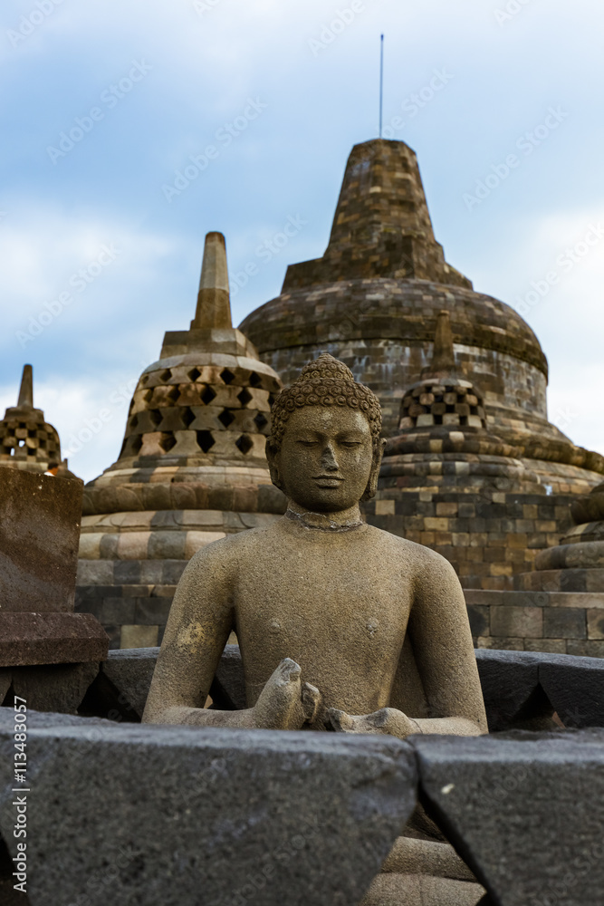 Obraz premium Borobudur Buddist Temple - island Java Indonesia