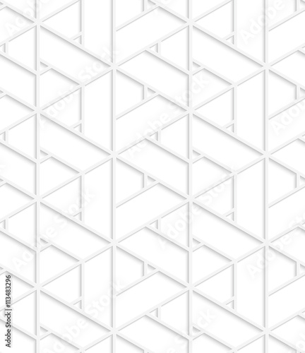 White 3D T triangular grid
