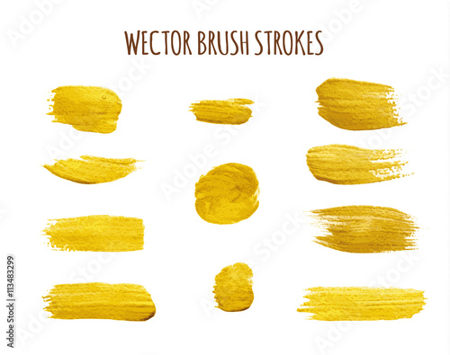 Set of brush strokes