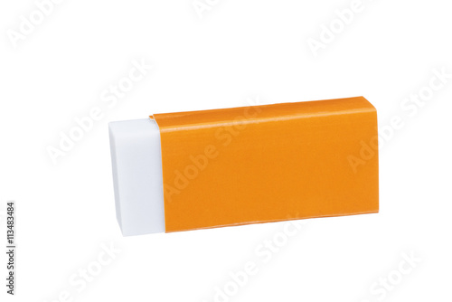 Eraser of orange case photo