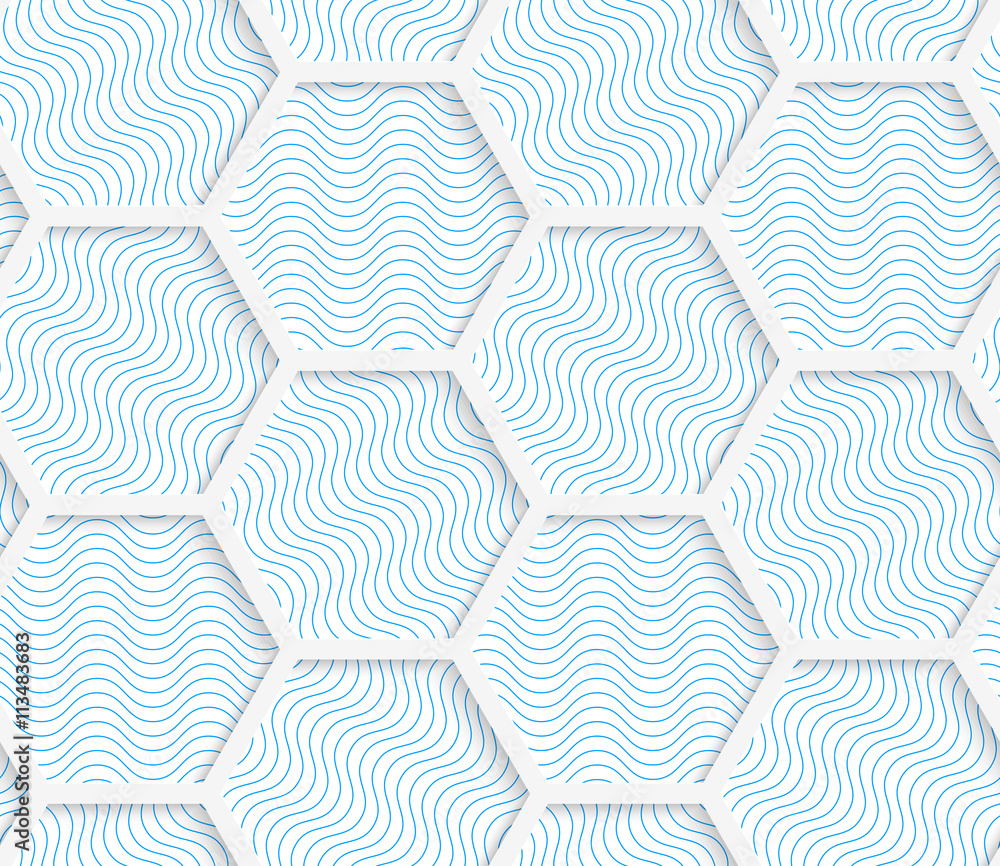 White 3D with colors hexagonal grid White 3D with colors hexagonal grid