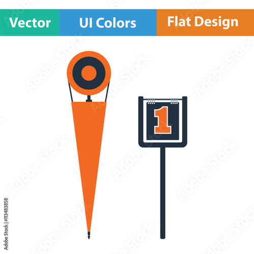 American football sideline markers icon