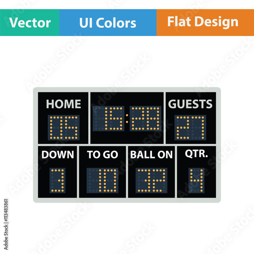 American football scoreboard icon