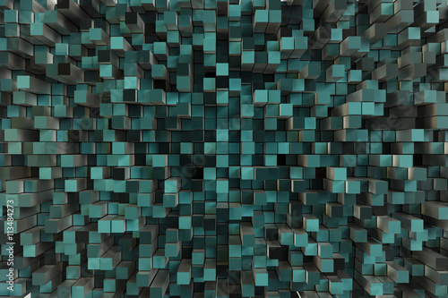 3d rendering of abstract blocks abstract background