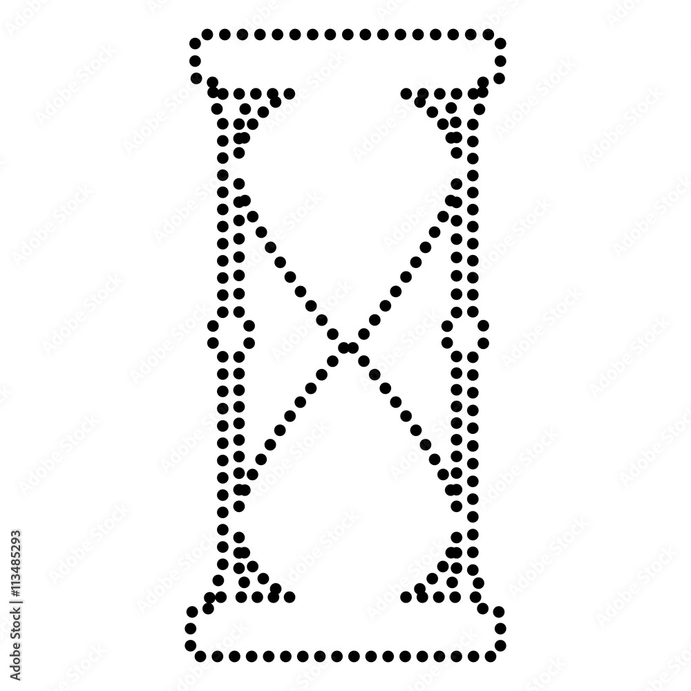 Hourglass sign illustration Hourglass sign illustration