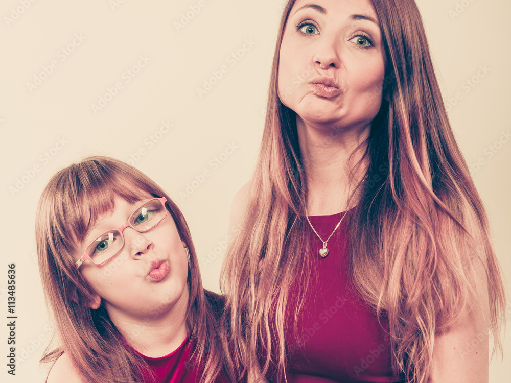 Fototapeta premium Mommy and daughter having fun